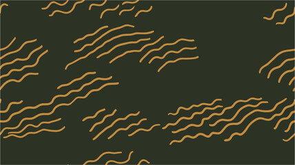 Seamless. Unique wallpaper. Topographic map vector illustration, orange background. Simple background with contour line pattern. Groovy pattern, cover, poster in 60s or 70s style. - obrazy, fototapety, plakaty