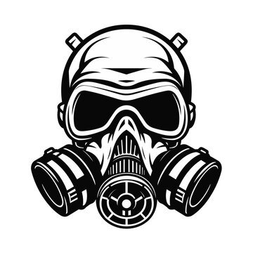 gas mask steampunk  vector illustration isolated transparent background logo, cut out or cutout t-shirt design