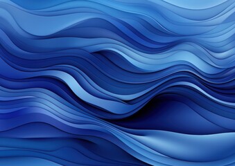 Obraz premium An image featuring an abstract blue background with wavy lines.