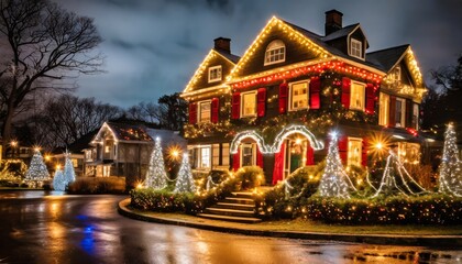 christmas lights display house jamaica estates ny