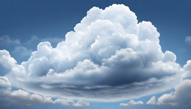 Realistic White Cloud With Transparency Clipart On Background