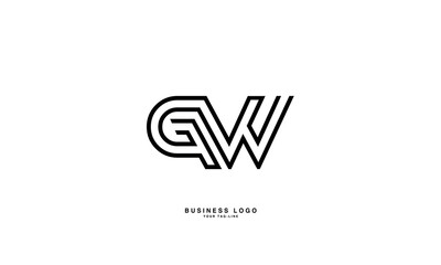 GW, WG, G, W, Abstract Letters Logo Monogram