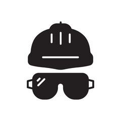 Fototapeta premium Construction helmet icon. Worker engineer helmet flat sign design. Builder helm symbol pictogram. UX UI icon