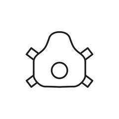 Dust mask icon. Breath mask vector icon. Construction mask flat sign design. Engineer mask symbol pictogram. UX UI icon