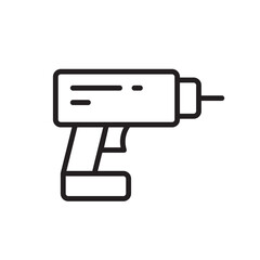 Drill vector icon. Electric drill flat sign design. Perforator symbol pictogram. UX UI icon