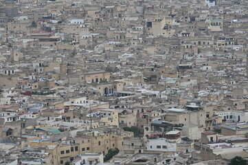 Häusermeer der Medina von Fez aus der Vogelperspektive