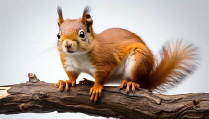 Obraz premium Cute small rodent sitting, looking at camera, fluffy fur generated by AI