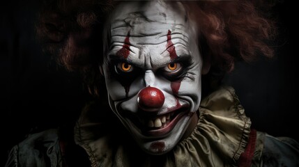 creepy clown horror - obrazy, fototapety, plakaty