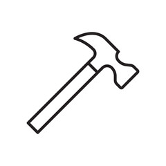 Hammer vector icon. Hammer instrument flat sign design. Hammer symbol pictogram. UX UI icon