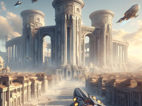 Nova Roma's Blend of Ancient Grandeur and Cutting-Edge Technology in a Sprawling Metropolis