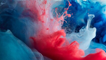 abstract watercolor background with splashes red and blue liquid abstract art abstract background