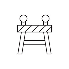 Fototapeta premium Road barrier vector icon. Road barrier flat sign design. Road barrier symbol pictogram. UX UI icon