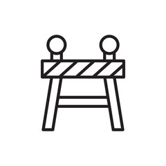 Fototapeta premium Road barrier vector icon. Road barrier flat sign design. Road barrier symbol pictogram. UX UI icon