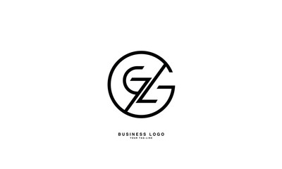 GZ, ZG, G, Z, Abstract Letters Logo Monogram