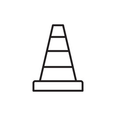 Road cone vector icon. Road cone flat sign design. Road cone symbol pictogram. UX UI icon