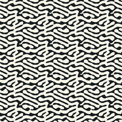 Monochrome Folk Ornate Textured Pattern
