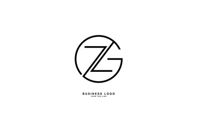 GZ, ZG, G, Z, Abstract Letters Logo Monogram