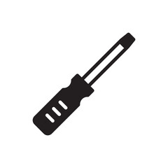 Screwdriver vector icon. Turn-screw tool flat sign design. Screwdriver flat symbol pictogram. UX UI icon