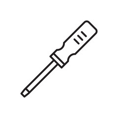 Screwdriver vector icon. Turn-screw tool flat sign design. Screwdriver flat symbol pictogram. UX UI icon