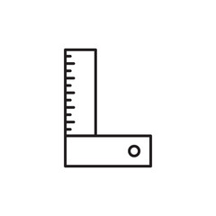 Ruler icon. Square ruler flat sign design. Ruler distance symbol pictogram. UX UI scale icon