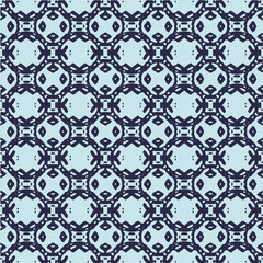 Blue and white watercolor ornament painted with watercolor on paper.