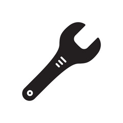 Wrench spanner vector icon. Spanner flat sign design. Repair tool icon. Engineer work tools symbol. Mechanic tools sign. Toolkit icon. Isolated tool symbol pictogram. UX UI icon