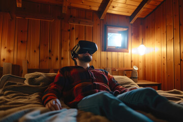 Cosy VR Haven: Cabin Retreat into the Digital Realm