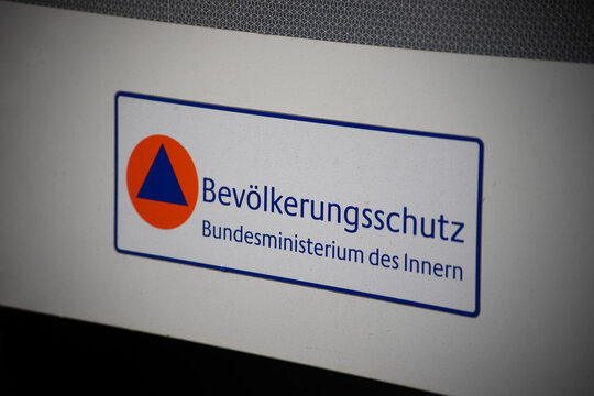 Aufschrift Bev&ouml;lkerungsschutz