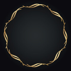 Luxury decorative round frame. Retro ornamental frame, vintage circle ornaments, ornate border. Decorative wedding frames, antique museum image borders. Isolated vector icon