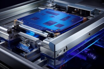 State-of-the-art smartphone manufacturing plant illustration, emphasizing precision in the production process