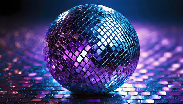 discokugel, future, dusk, farbe, neu, hintergrund, lila, blau, dunkel, modern, spiegel, Kugel, ball, disco, 2024