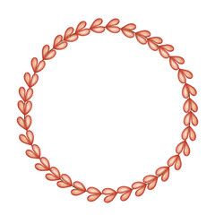 Hand drawn watercolor wreath. Valentines day hearts isolated on white. Cute love holiday decoration frame. Lovely illustration for card making, scrapbooking, banner, greeting card, decor.