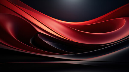 Abstract wavy red and black beautiful luxury background wallpaper illustration