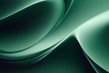Luxury Green Background. Abstract Green Waves. Abstract background with wavy lines and dots. Modern abstract background for design. Vector illustration for brochure, flyer
