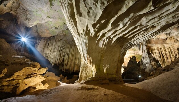 beautiful rock formations inside of diamond cave at mammoth cave national park near kentucky u s a