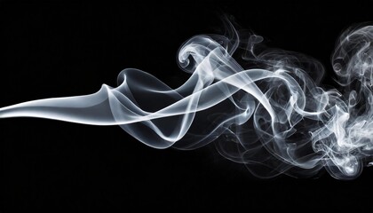 realistic cigarette smoke waves or steam on transparent background