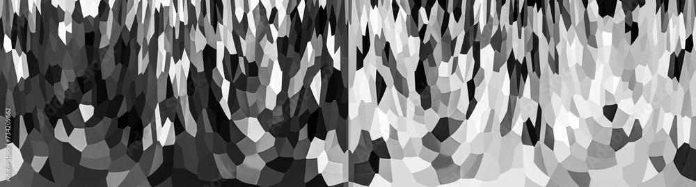 Aufkleber set of abstract elegant monochrome mosaic backgrounds. geometric shapes create straight and arc patt