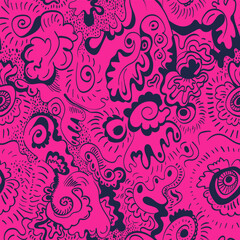 Creative abstract backdrop with unique hand drawn pattern. Psychedelic artwork