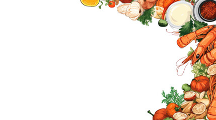 background frame of vegetables