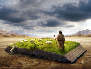 Jesus as the Shepherd - 734212077