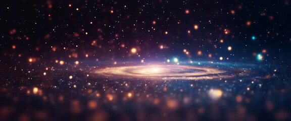 Fototapeta na wymiar Spiral galaxy. The boundless universe of planets. Fantastic space background. AI generated