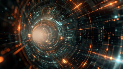 Obraz premium Abstract Technology Background Illustration Generative AI