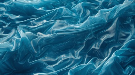 Obraz premium Floating Blue Fabric Illustration Generative AI