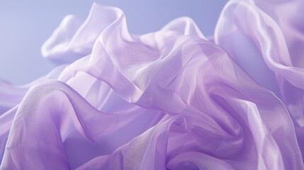 Floating Lilac Fabric Illustration Generative AI