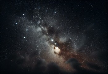 Night sky with stars as background. Universe. Generative AI