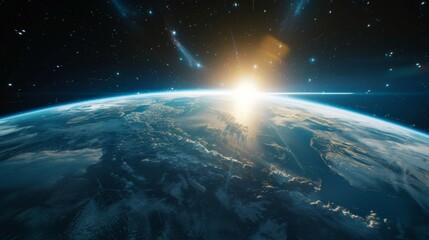 Space Illustration: Globe of Planet Earth Generative AI - obrazy, fototapety, plakaty