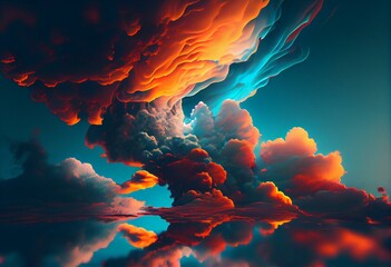 Abstract Sky Wallpaper, landscape, 4k. Generative AI