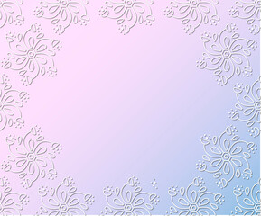 Floral frames, flowers background, vector - 734217816