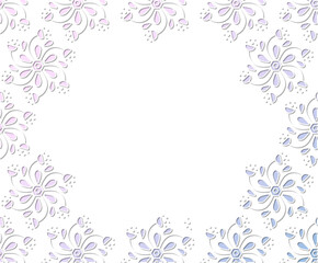 Floral frames, flowers background, vector - 734217837