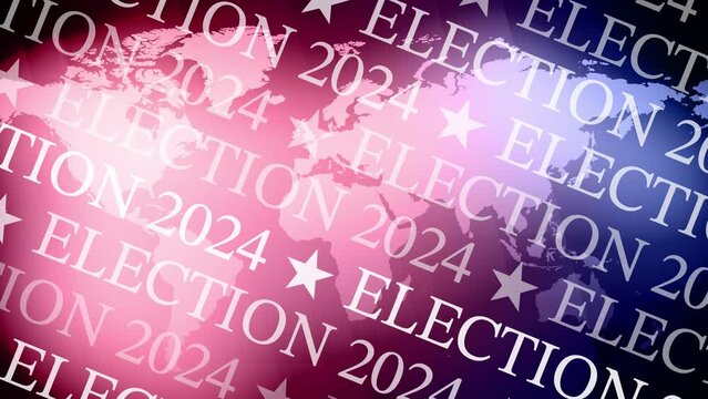 Election background world map design with presidential election text and political voting information theme